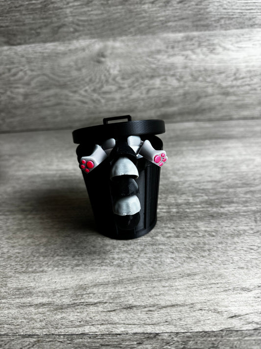 Raccoon - Trash Panda with Trash Can