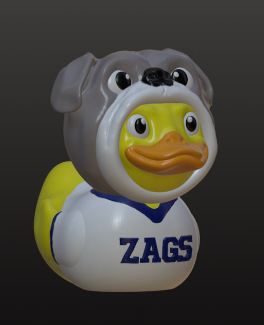 Zags Bulldog Duck β 3D Printed Mascot-Inspired Gift for Gonzaga Fans