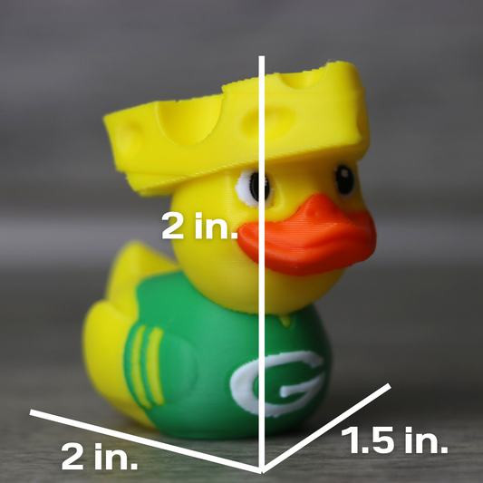 Packers Duck Cheese Head β Packers Fan Gift, Funny Football Duck, Tailgate Decor Toy