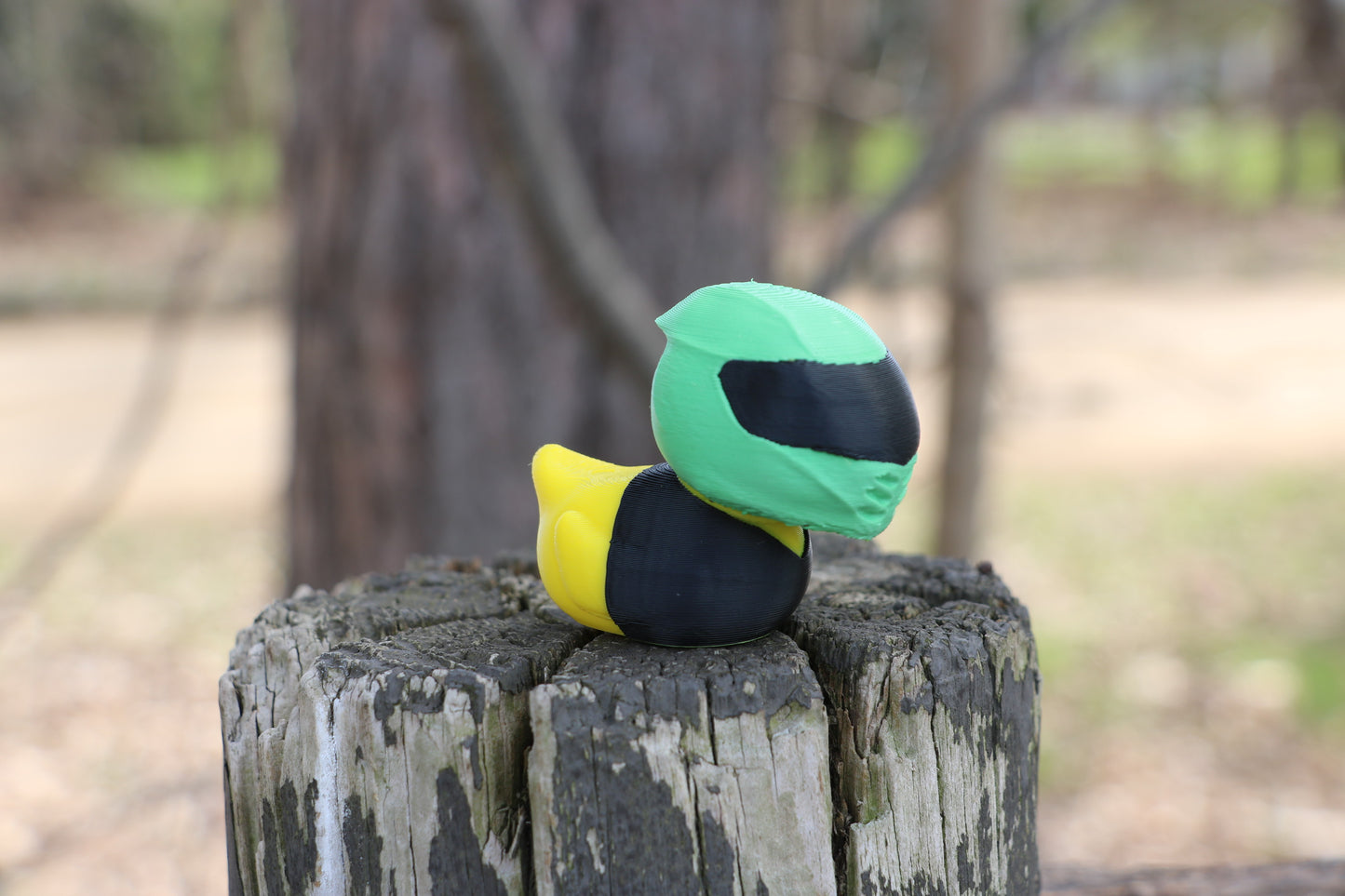 Motorcycle Duck with Helmet - Biker Collectible Gift