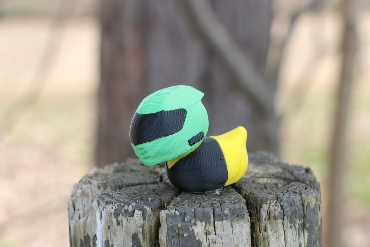 Motorcycle Duck with Helmet - Biker Collectible Gift