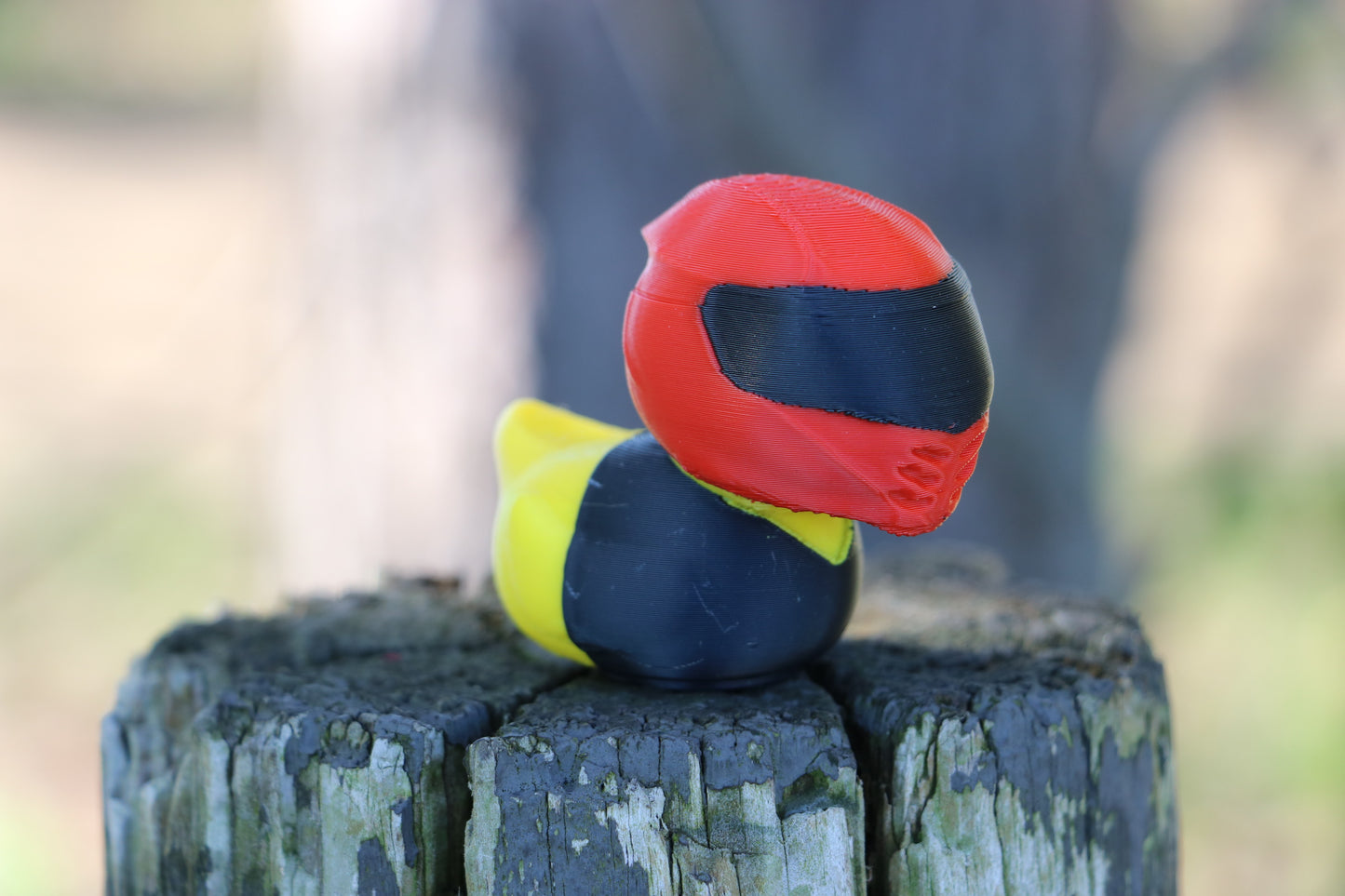 Motorcycle Duck with Helmet - Biker Collectible Gift