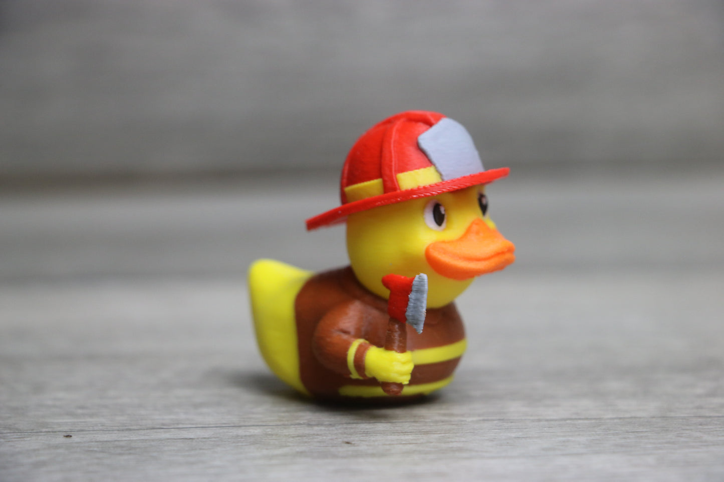 Firefighter Duck Figurine – First Responder Gift, Jeep Duck, Collectible Toy