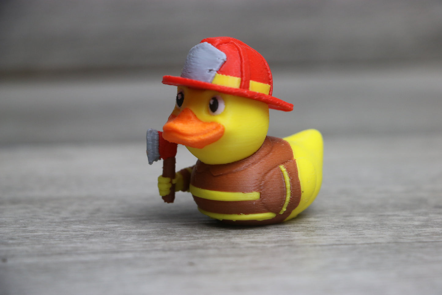 Firefighter Duck Figurine – First Responder Gift, Jeep Duck, Collectible Toy