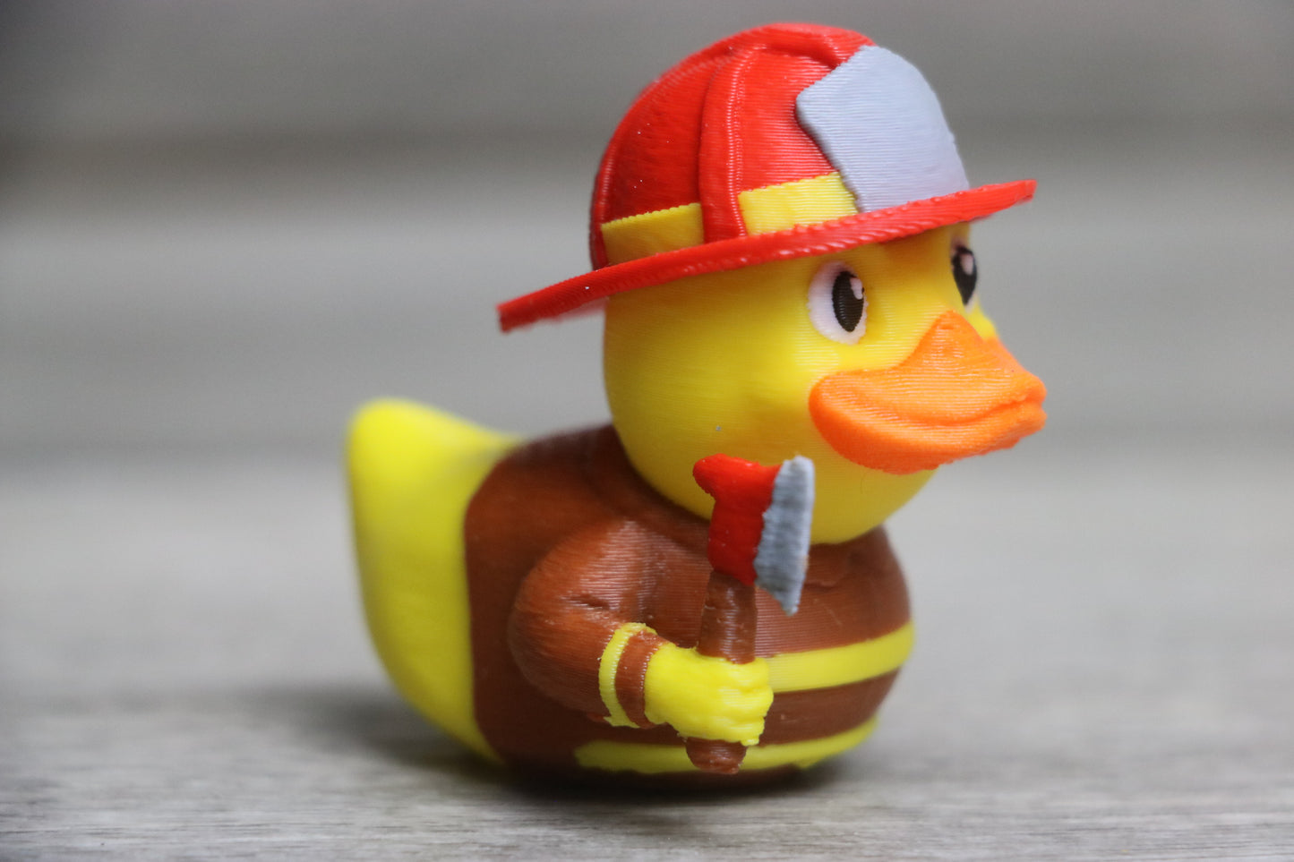 Firefighter Duck Figurine – First Responder Gift, Jeep Duck, Collectible Toy