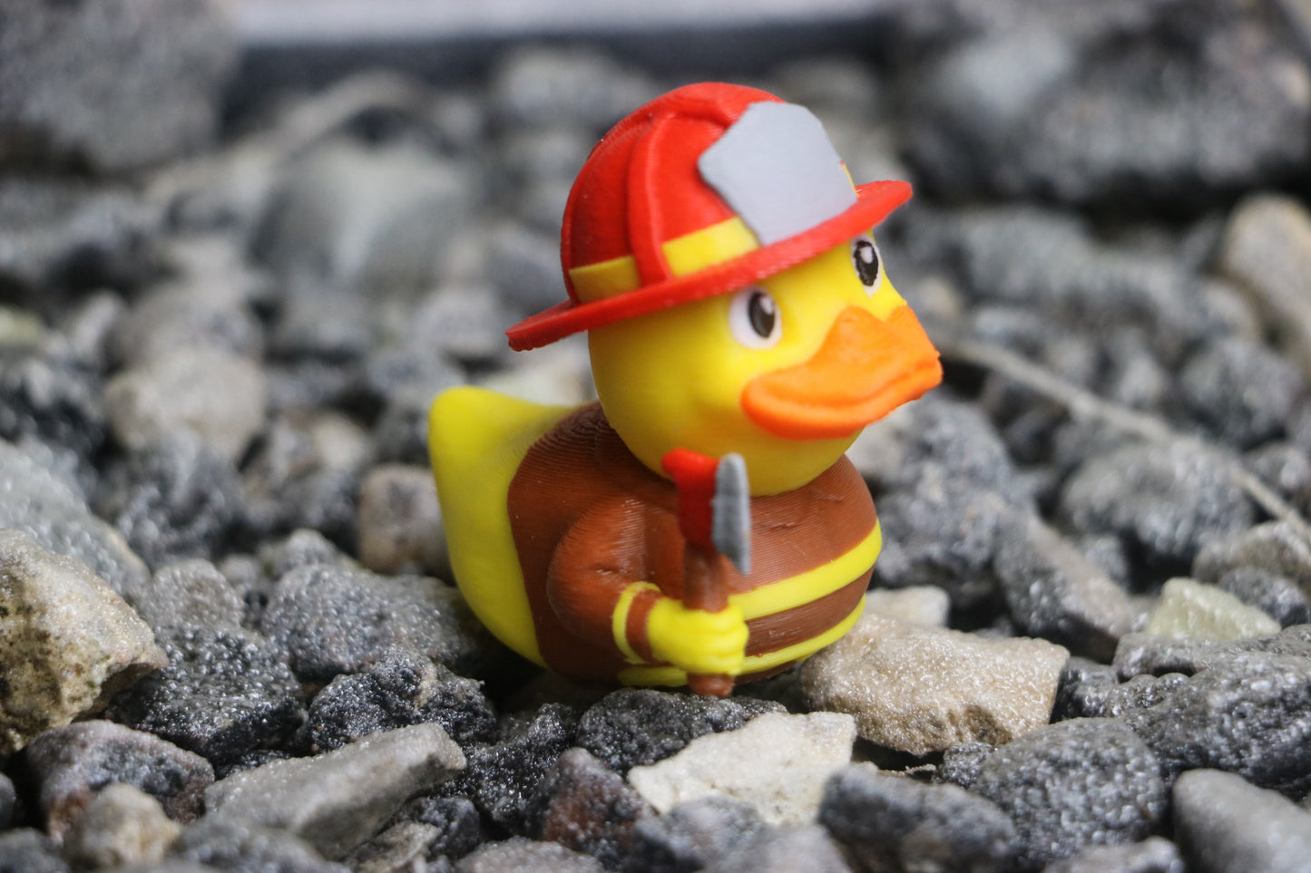 Firefighter Duck Figurine – First Responder Gift, Jeep Duck, Collectible Toy