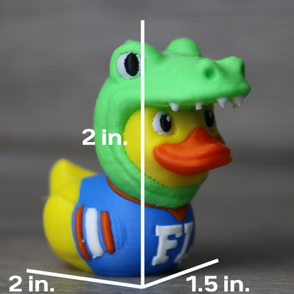 Florida Gators Duck | Alligator Mascot Duck with FL Jersey | Gators Fan Gift