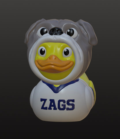 Zags Bulldog Duck – 3D Printed Mascot-Inspired Gift for Gonzaga Fans