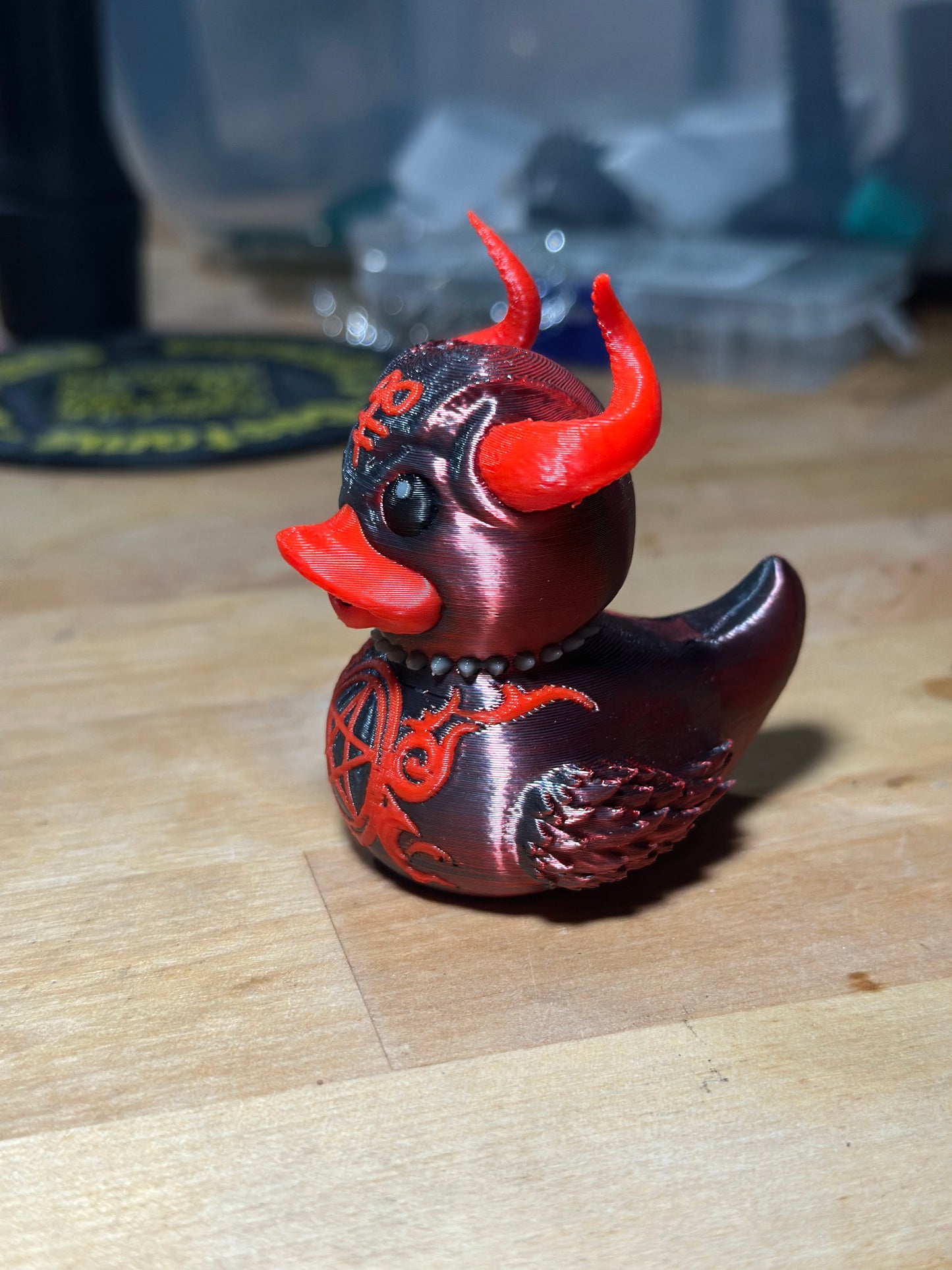 3D Printed Demon Devil Duck Horror Halloween Jeep