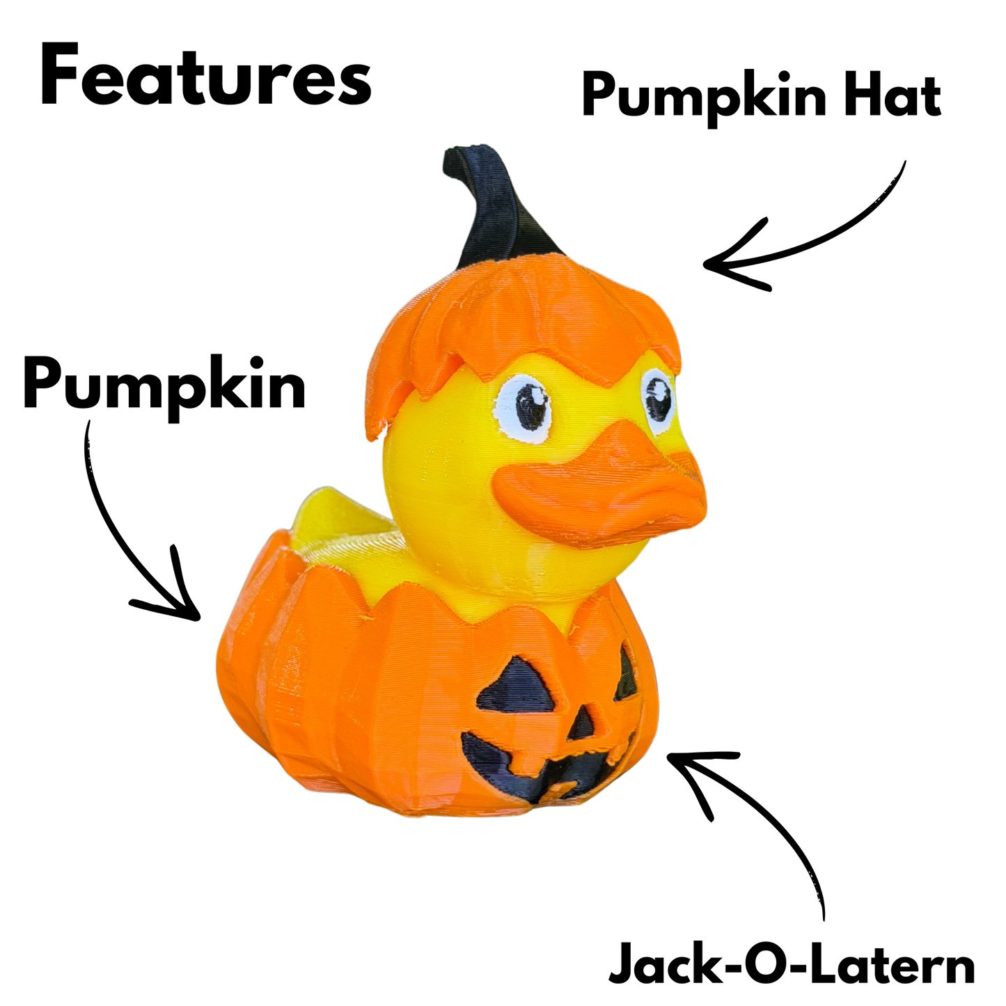 Jack O Lantern Duck | Halloween Pumpkin Decor