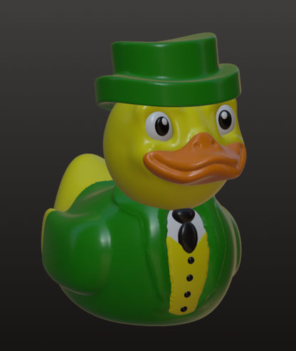 Leprechaun Duck — St Patricks Day Gift — Irish Duck Collectible Handmade