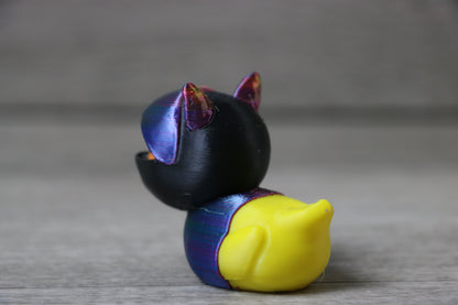 Funny Biker Duck with Cat Ears & Helmet – Jeep Duck, Cosplay Gift, Collectible