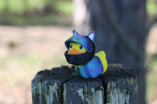 Motorcycle Girl Cat Ears Biker Duck Gift