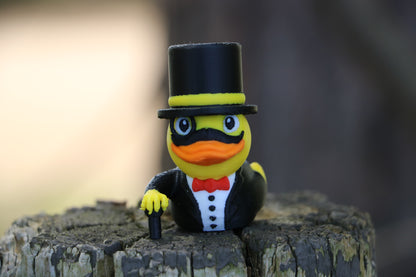 Tuxedo Duck with Fancy Top Hat Monocle Cane - Jeep Ducking, Monopoly Gift