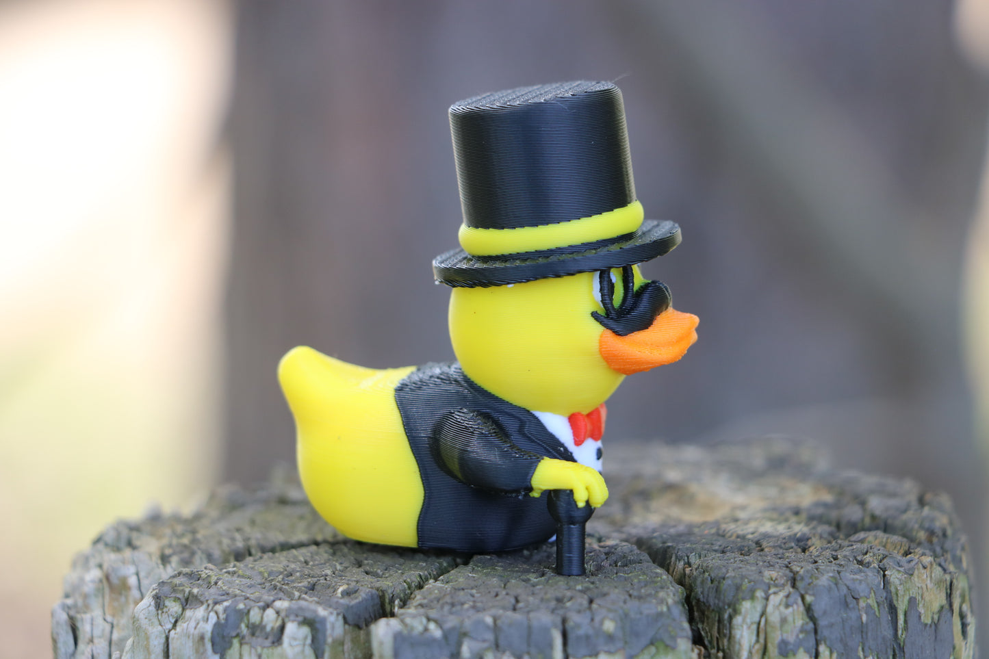 Tuxedo Duck with Fancy Top Hat Monocle Cane - Jeep Ducking, Monopoly Gift