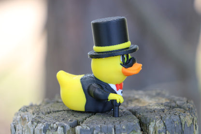 Tuxedo Duck with Fancy Top Hat Monocle Cane - Jeep Ducking, Monopoly Gift