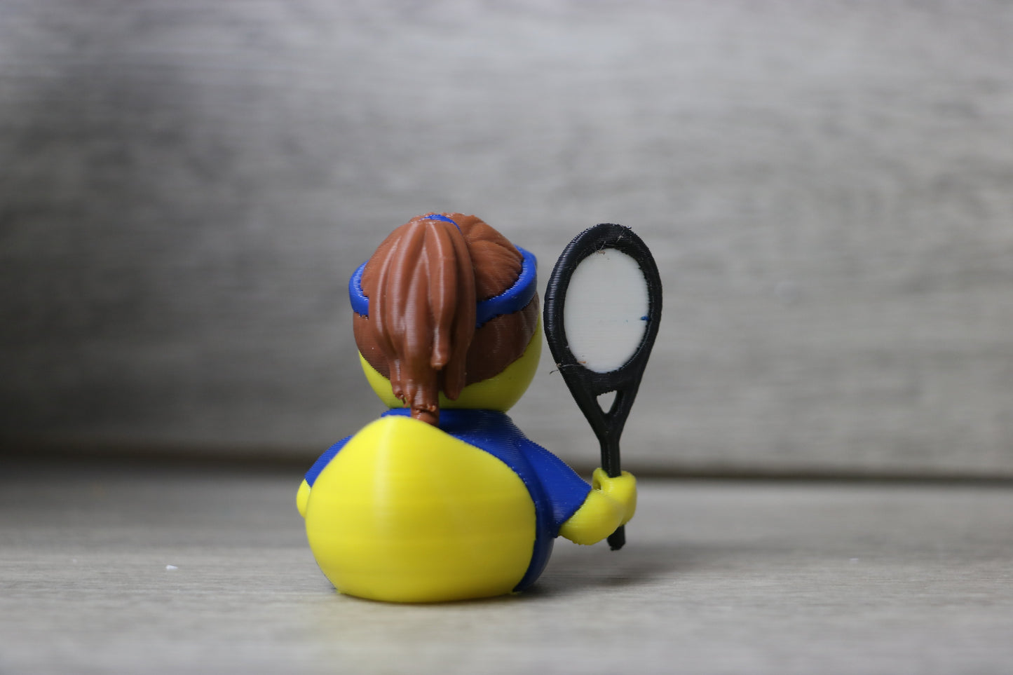 Wilkes University Girls Tennis Duck - 3D Printed Sports Duck Figurine