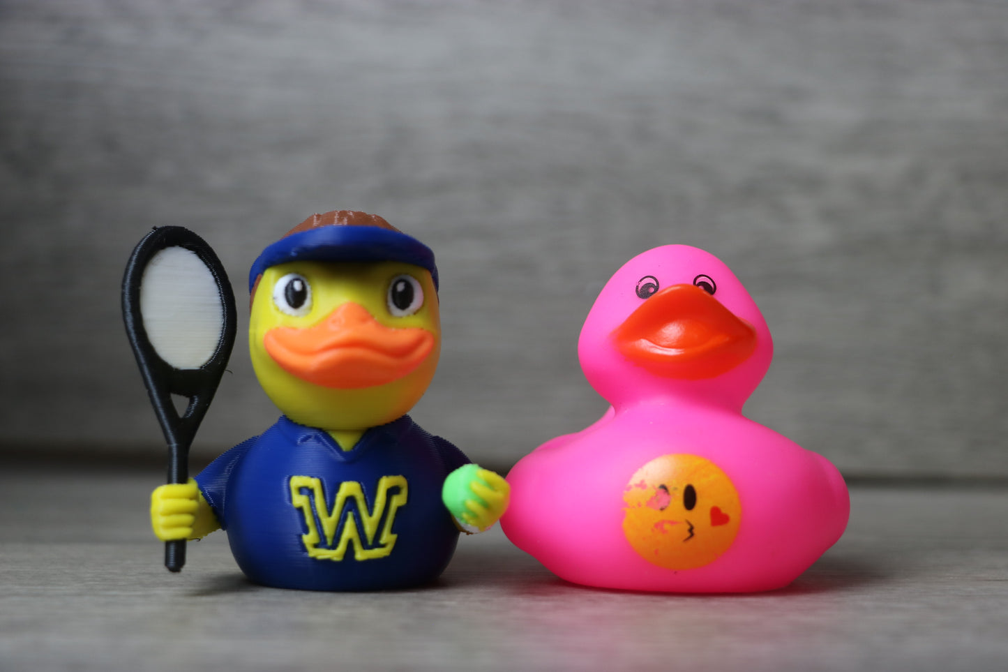 Wilkes University Girls Tennis Duck - 3D Printed Sports Duck Figurine