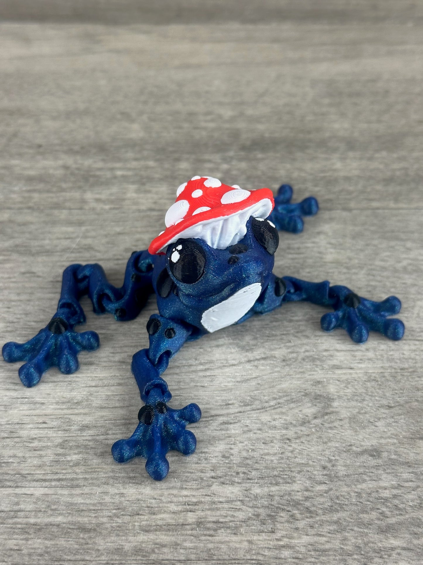 3D Printed Frog with Mushroom Hat