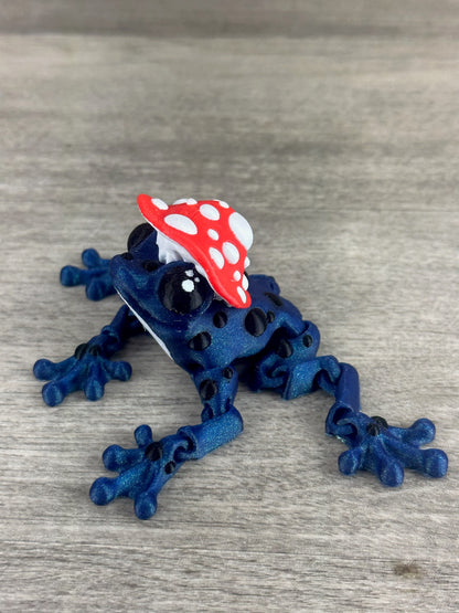 3D Printed Frog with Mushroom Hat