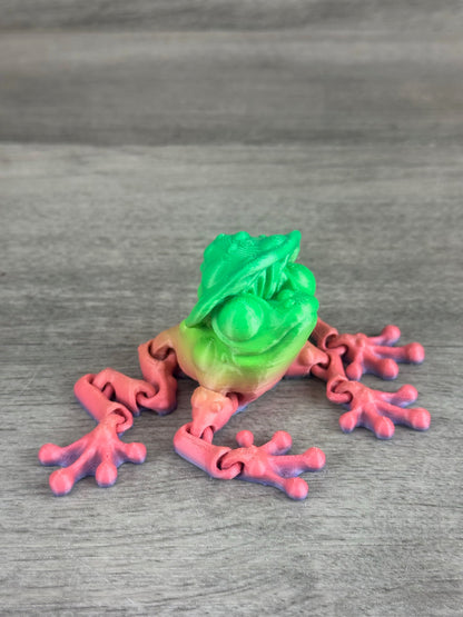 3D Printed Frog with Mushroom Hat