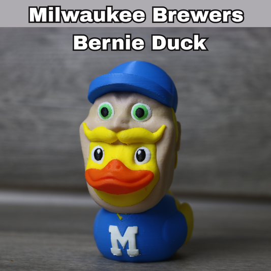 Milwaukee Bernie Duck Figurine - 3D Printed Wisconsin Sports Duck by ComiskasCustom