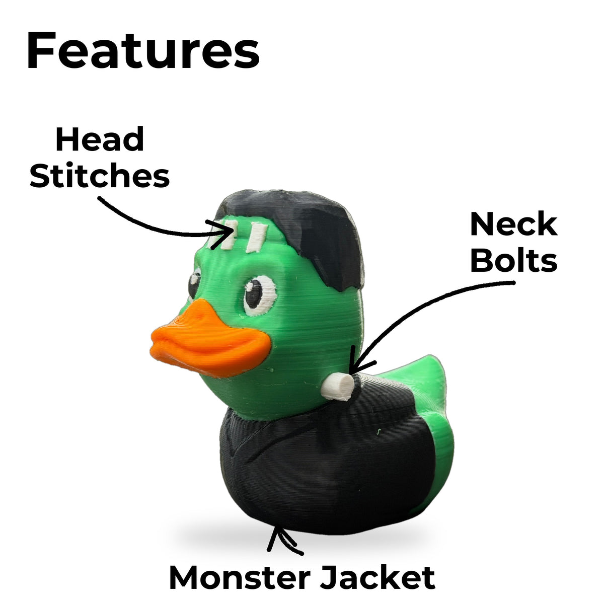 Franken-Duck Halloween Decor features callout