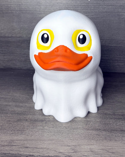 Giant Ghost-Duck 12 inch 3D printed Halloween ghost duck, front view