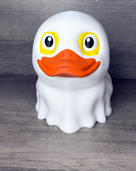 Giant Ghost-Duck 12 inch 3D printed Halloween ghost duck, front view