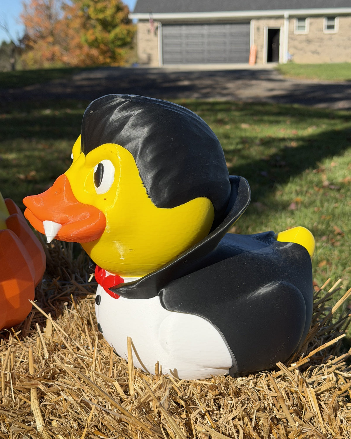 Giant Vampire Duck 12 inch 3D printed Halloween decor, outdoor photo