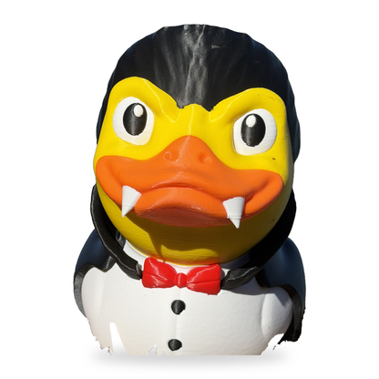 Giant Vampire Duck 12 inch 3D printed Halloween decor on a white background